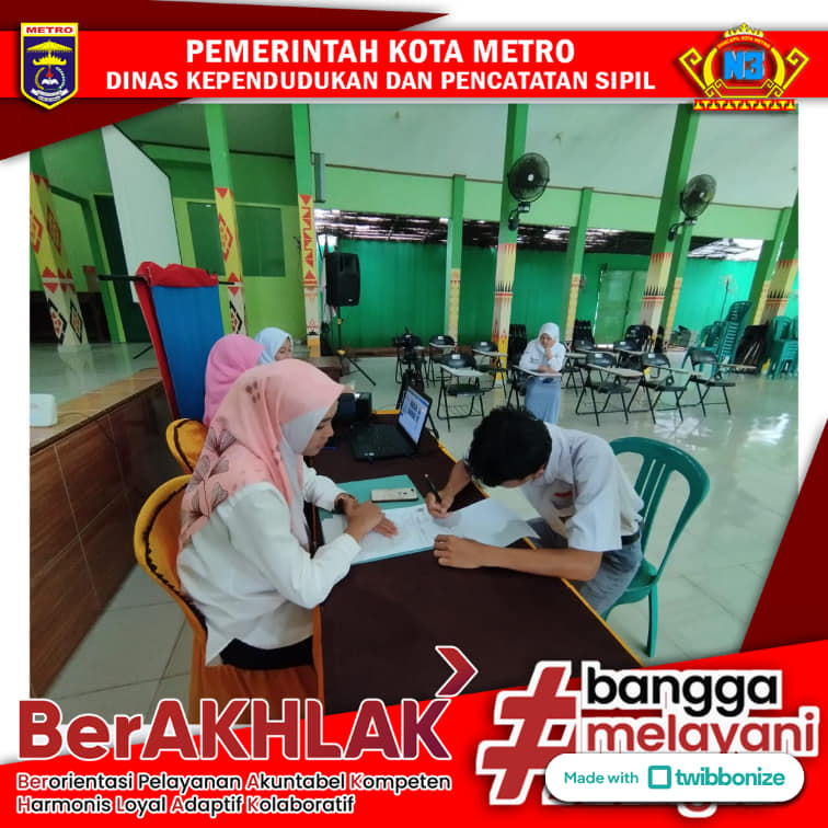 Perekaman KTP-el Keliling Ke SMK NEGERI 2 KOTA METRO