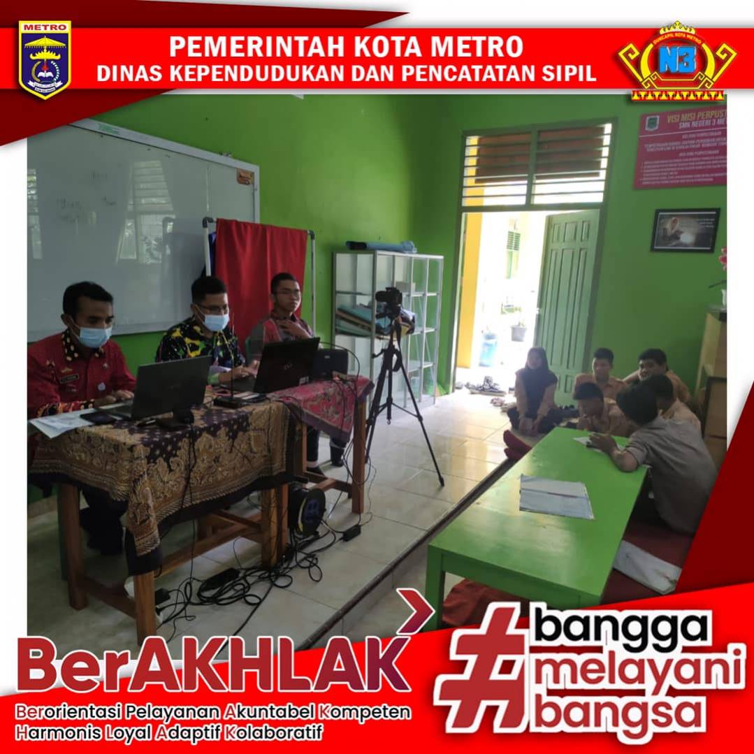 Perekaman KTP-el Keliling ke Sekolah se Kota Metro