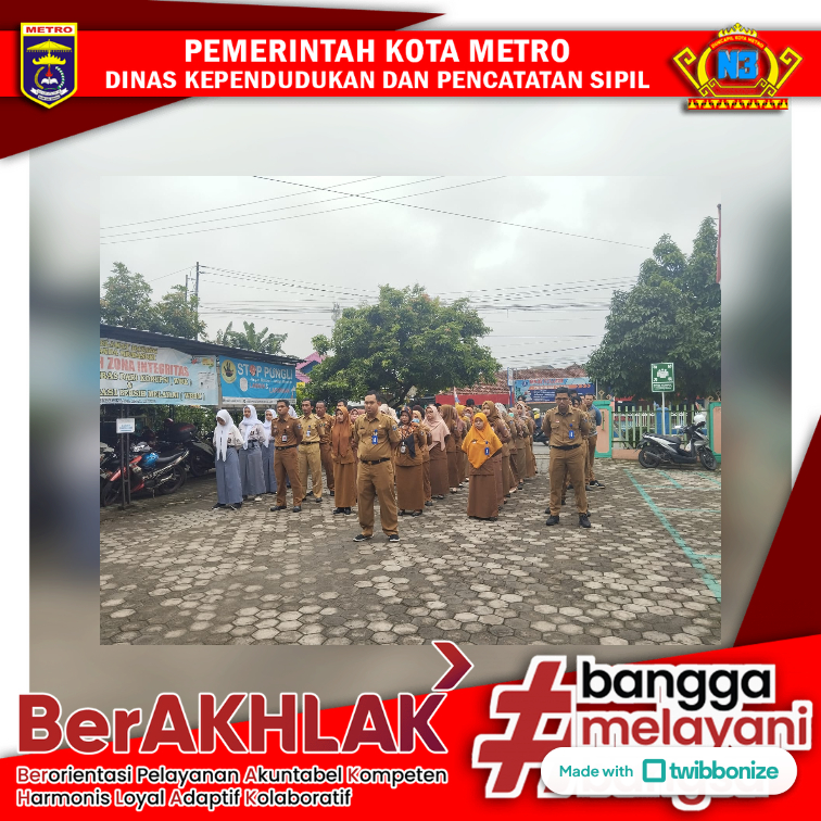 Apel Pagi di Disdukcapil Kota Metro Semangat Membangun Pelayanan Prima