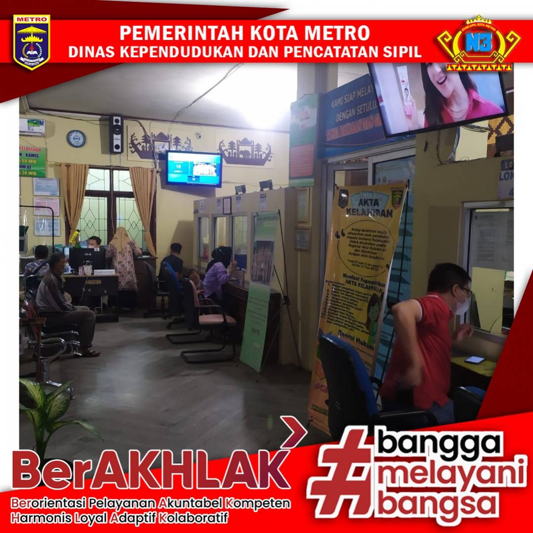 Pelayanan Harian Dinas Dukcapil Kota Metro