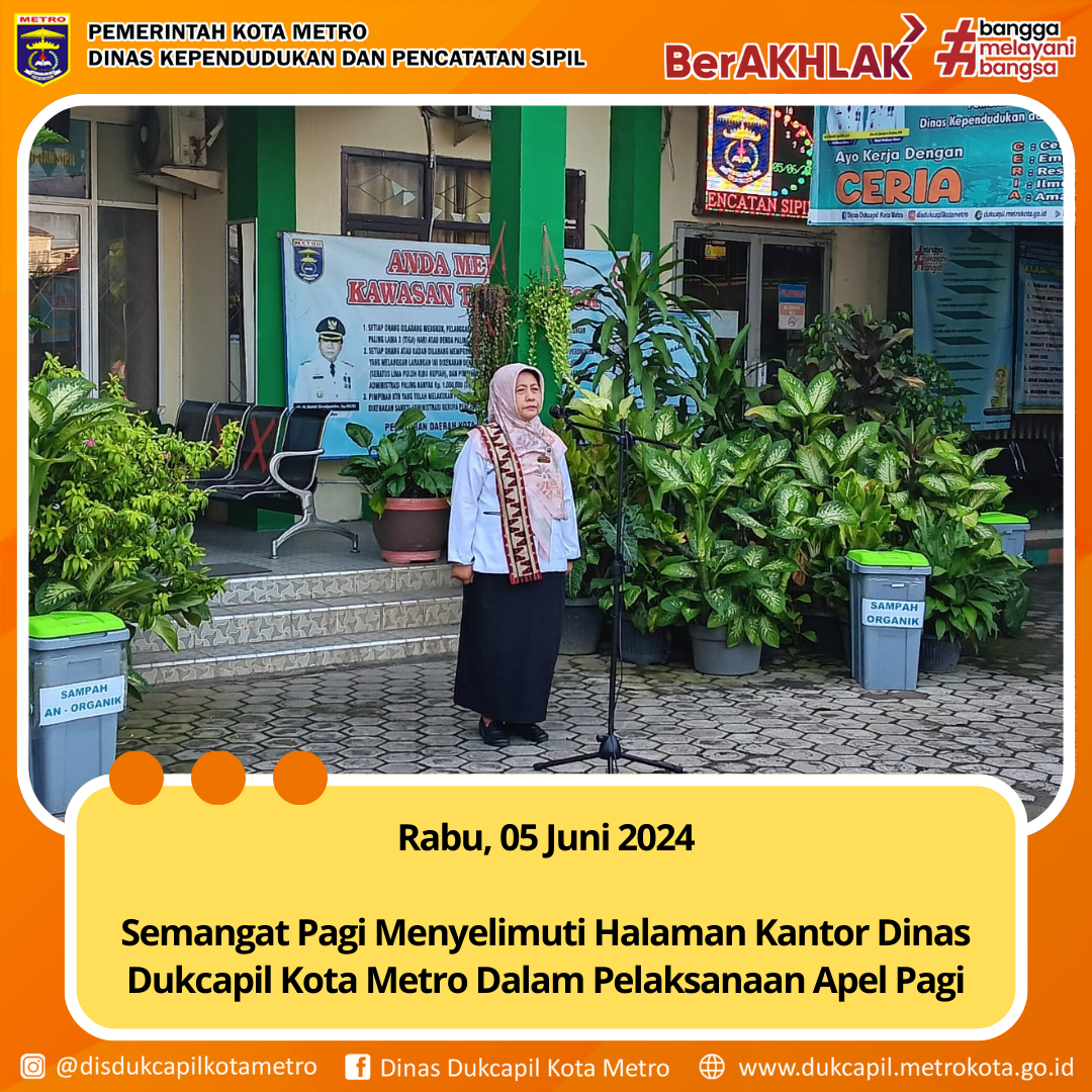 Pelaksanaan Apel Pagi Dukcapil Metro