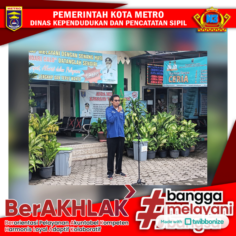 Semangat Pagi Menggema di Disdukcapil Metro dalam pelaksanaan Apel Pagi