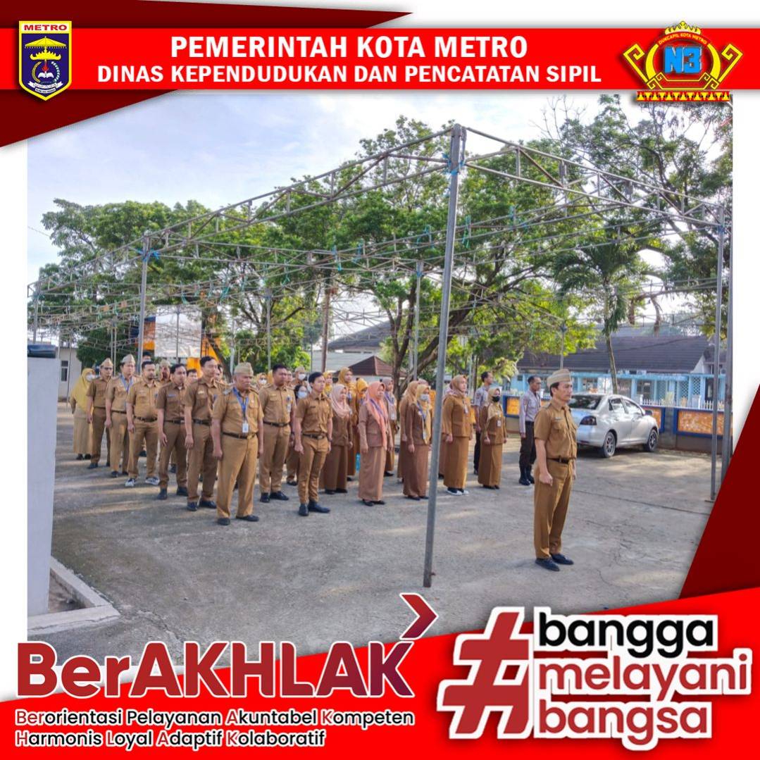 Pelaksanaan Apel Pagi di Mal Pelayanan Publik Kota Metro