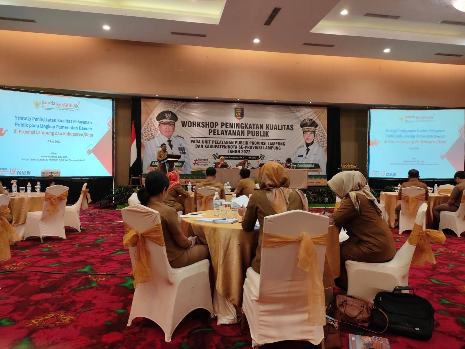 Disdukcapil Kota Metro menghadiri "Workshop Peningkatan Kualitas Pelayanan Publik"