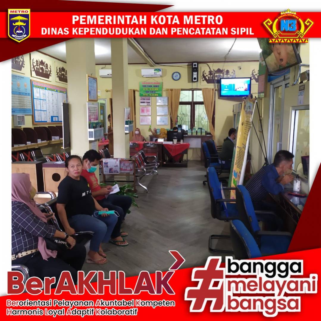 Kegiatan Pelayanan Harian Dinas Dukcapil Kota Metro