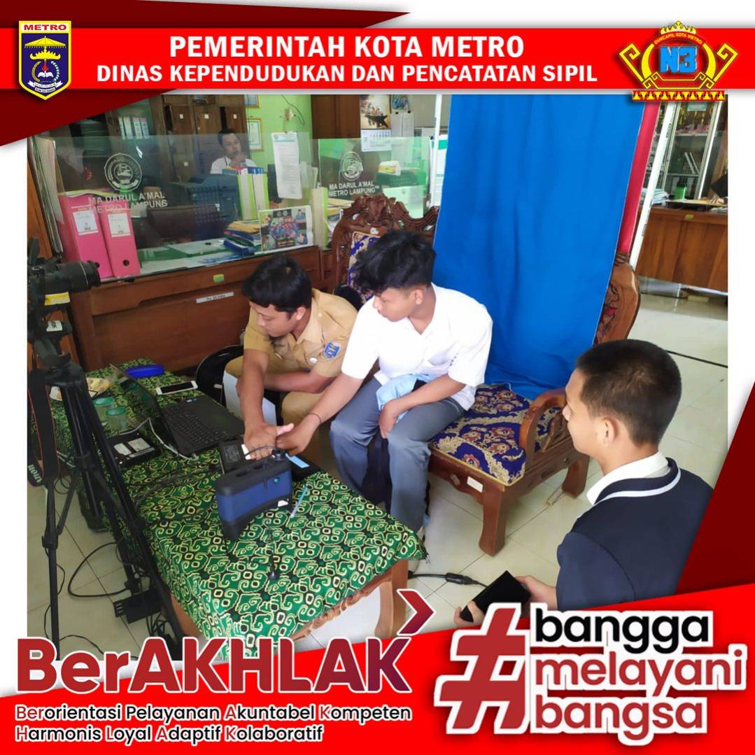 Perekaman KTP-el Keliling ke Sekolah se Kota Metro