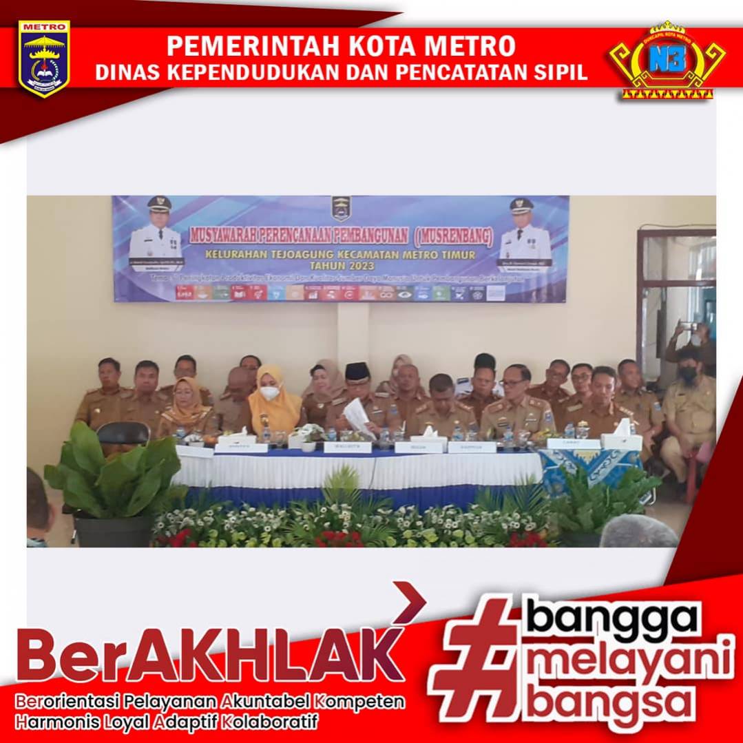 Dinas Dukcapil Kota Metro mengikuti kegiatan Musrenbang Tahun 2023