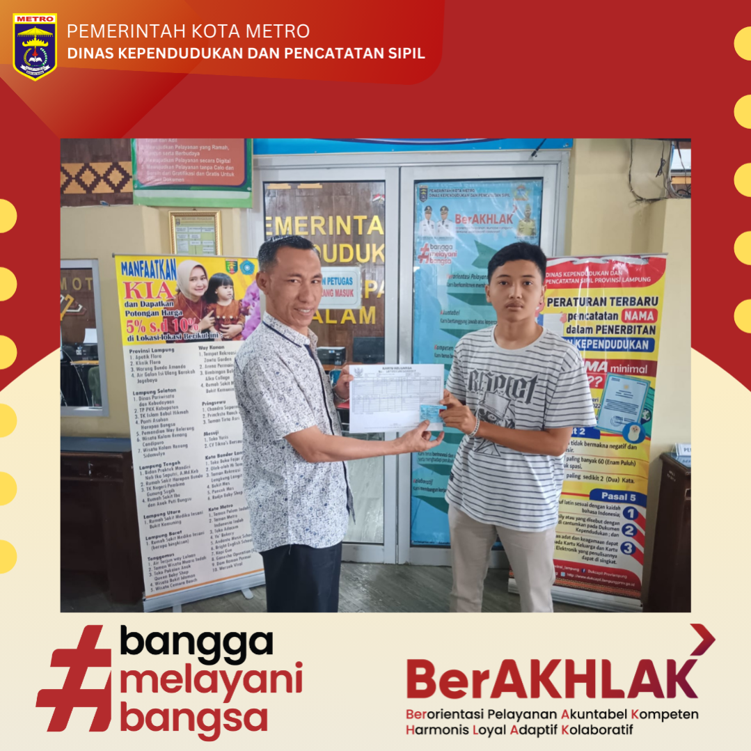 Disdukcapil Kota Metro Tetap Buka Layanan di Hari Libur