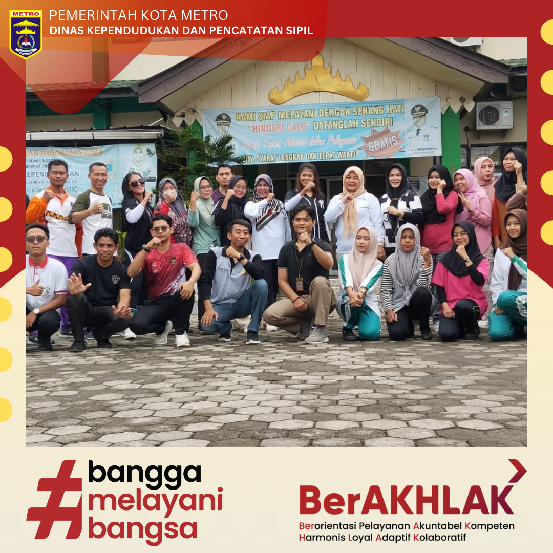 Senam Sehat Disdukcapil Kota Metro