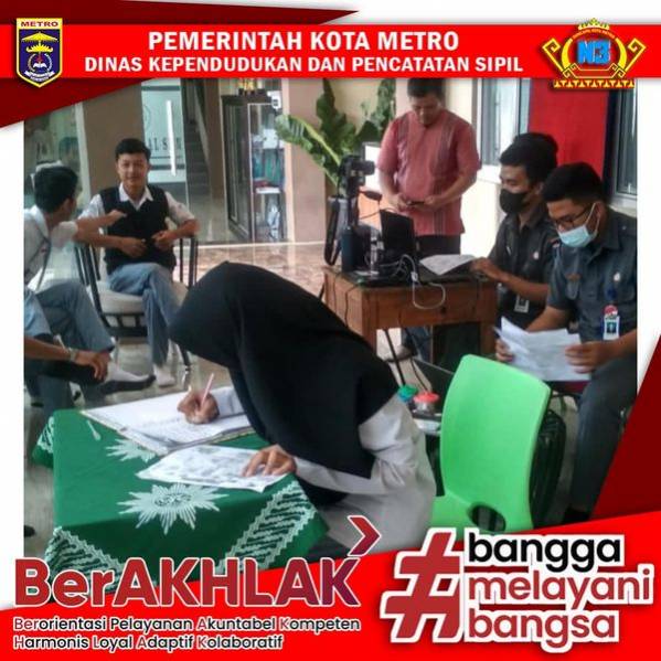 Perekaman KTP-el Keliling ke Sekolah se Kota Metro
