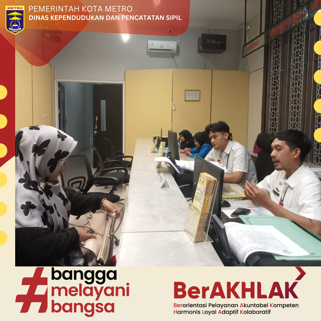 Kegiatan Disdukcapil Pada MPP Kota Metro
