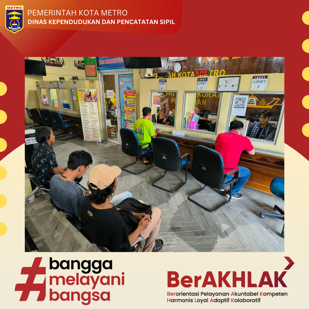 Disdukcapil Kota Metro tetap membuka Pelayanan di Hari Libur