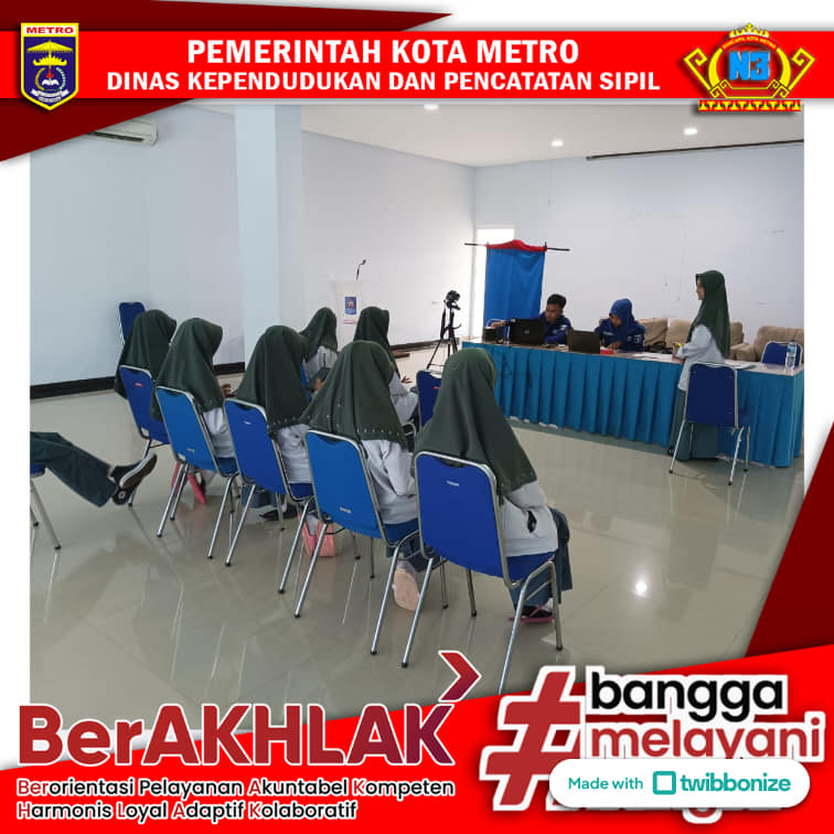 Perekaman KTP-el Keliling Ke SMK MUHAMMADIYAH 3 KOTA METRO