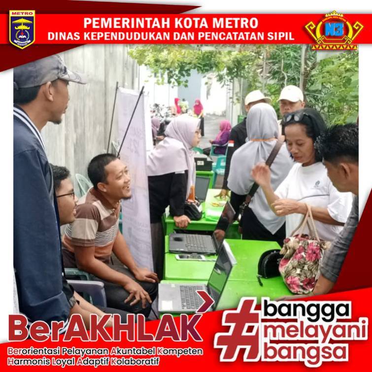 Dinas Kependudukan dan Pencatatan Sipil Kota Metro melaksanakam Kegiatan Pelayan Aktivasi IKD