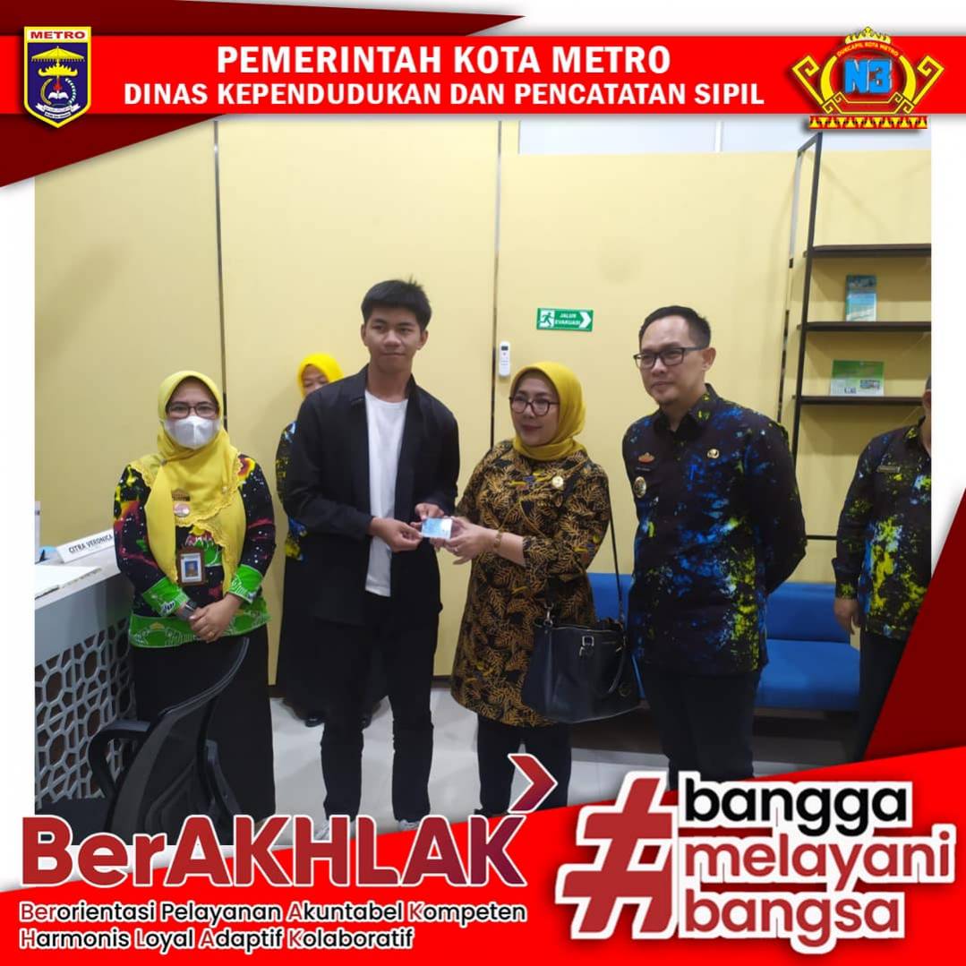 Dinas Dukcapil Kota Metro Menerima Kunjungan Asisten Deputi Standarisasi Pelayanan Publik dan Pelayanan Inklusif Pada KEMENPAN