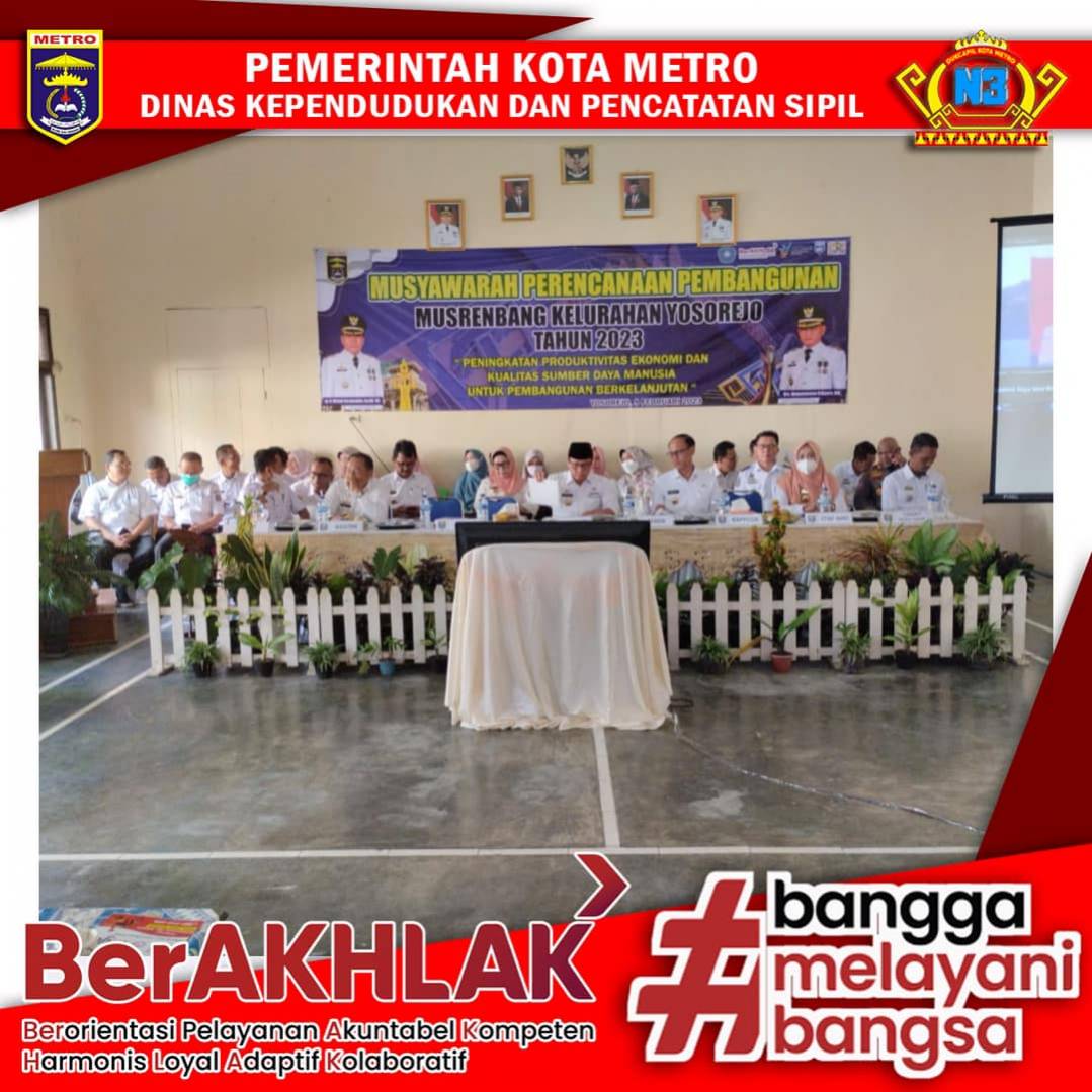 Dinas Dukcapil Kota Metro mengikuti kegiatan Musrenbang Tahun 2023
