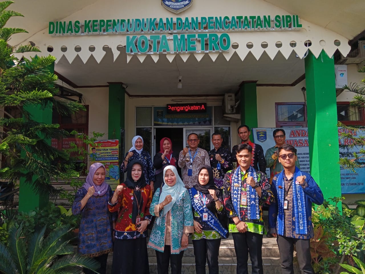 Bagian Organisasi Provinsi Lampung Kunjungi Disdukcapil Kota Metro Untuk Evaluasi Pelayanan Publik