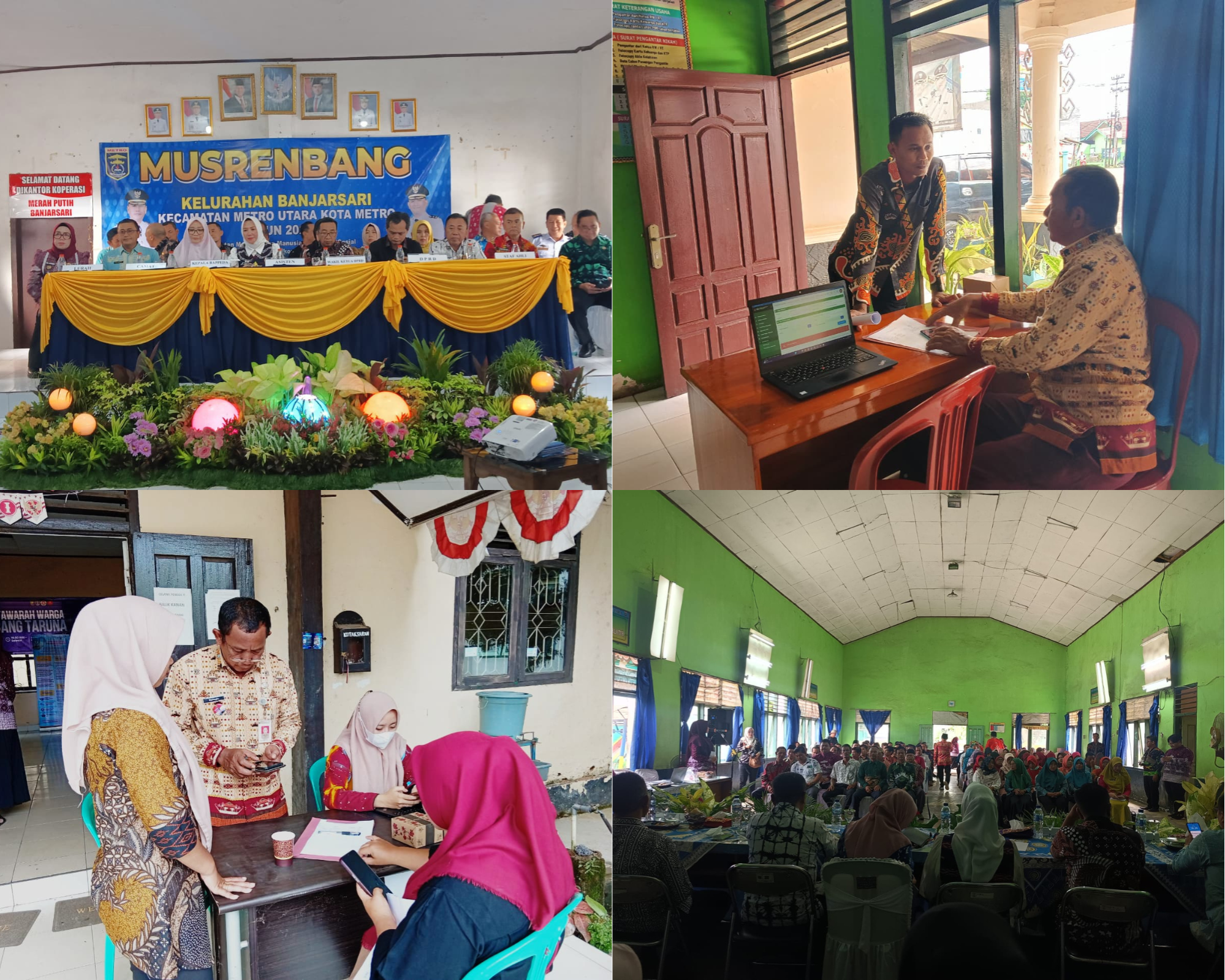 Disdukcapil Kota Metro Hadiri Musrenbang Kelurahan Sekaligus Layani Aktivasi IKD di Metro Utara