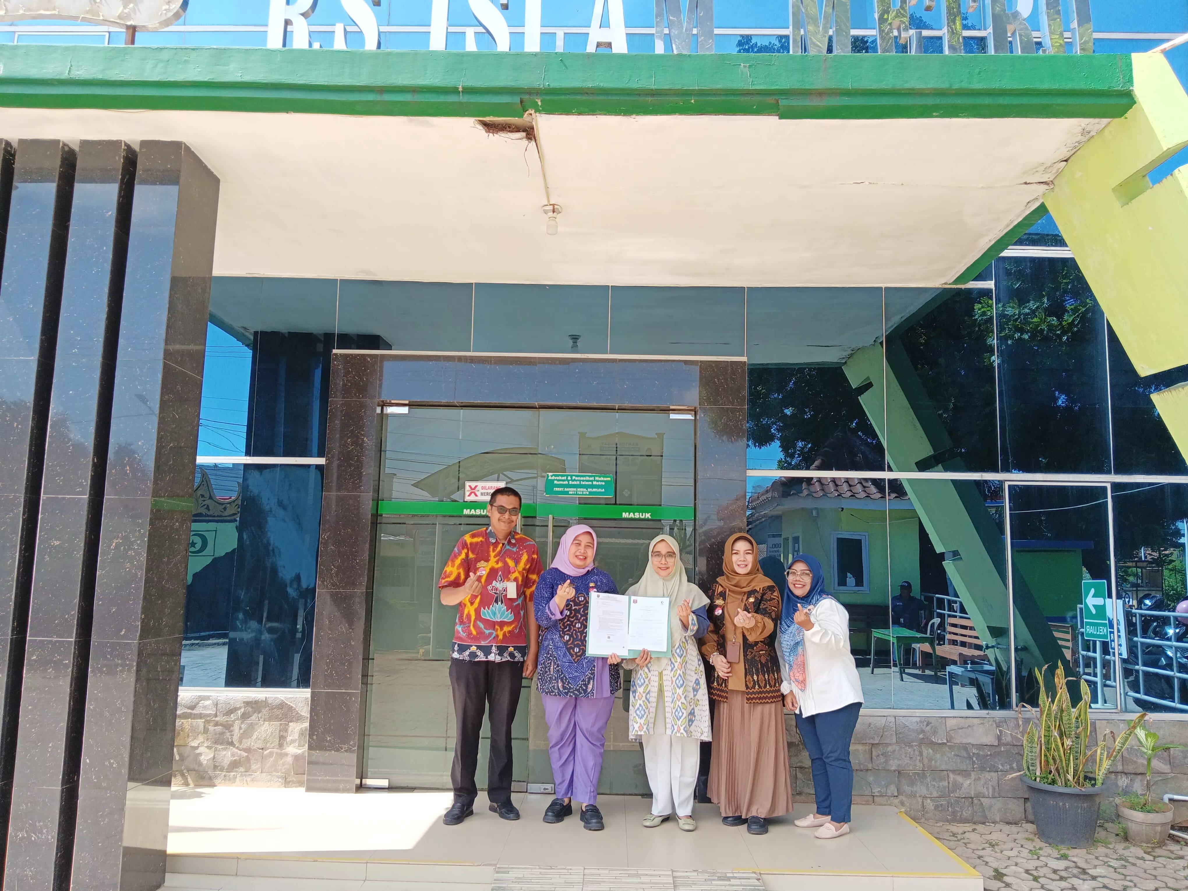 Penandatanganan Perjanjian Kerjasama Antara Dinas Dukcapil Kota Metro Dengan Rumah Sakit Islam Kota Metro