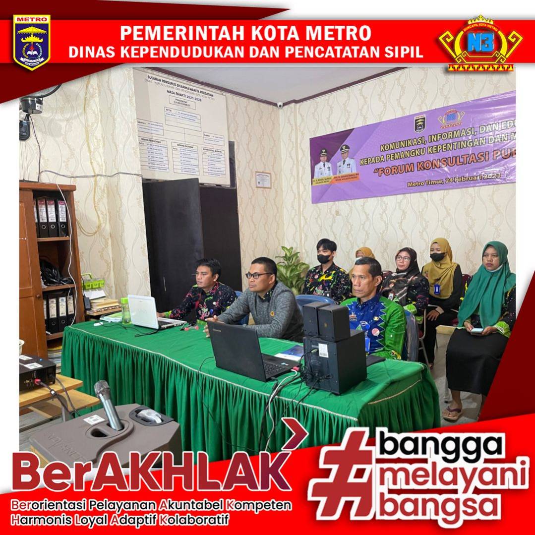 Dinas Dukcapil Kota Metro mengikuti “DUKCAPIL BELAJAR Seri 58