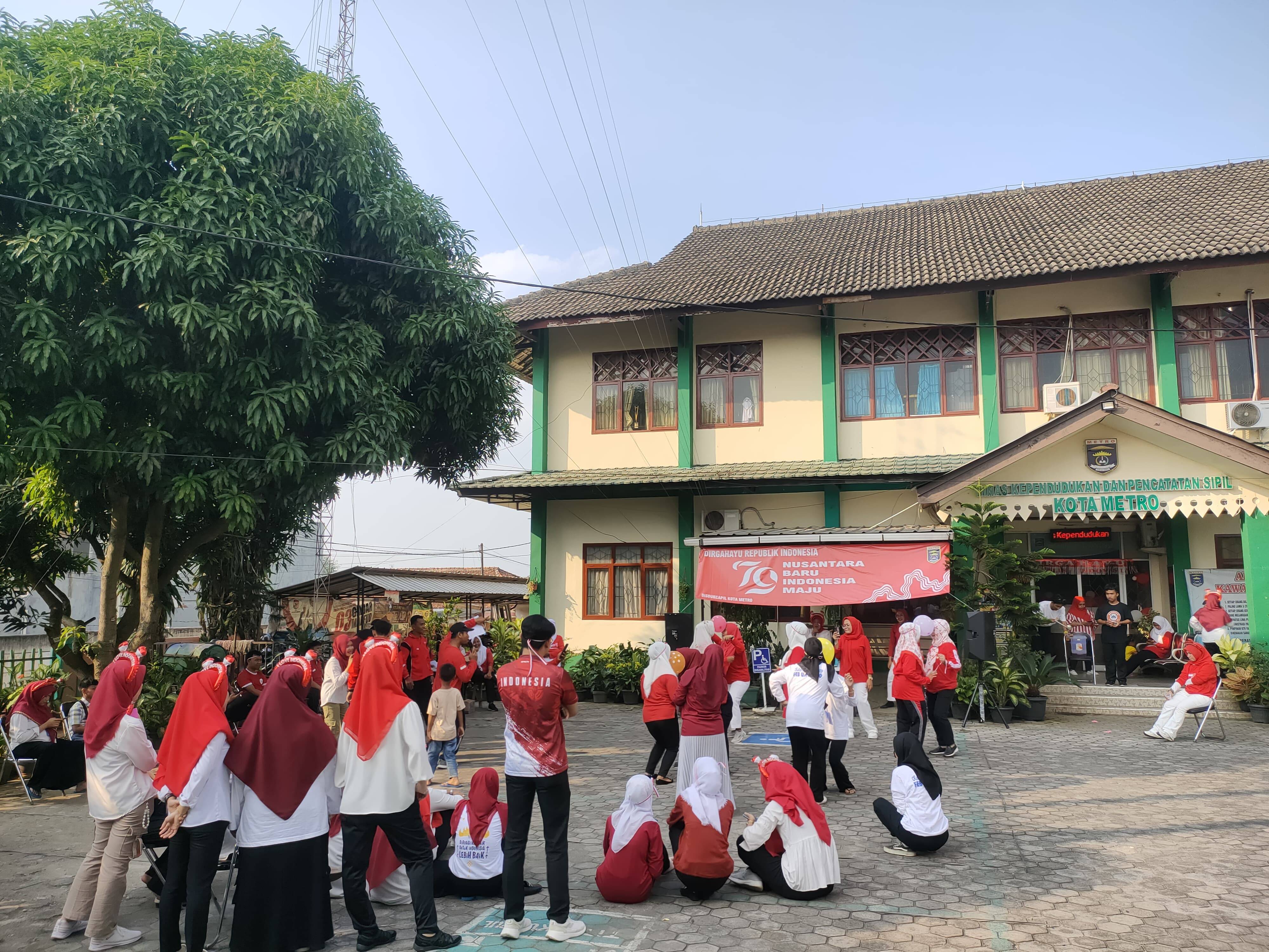 Disdukcapil Kota Metro Gelar Lomba Semarakkan HUT RI ke-79