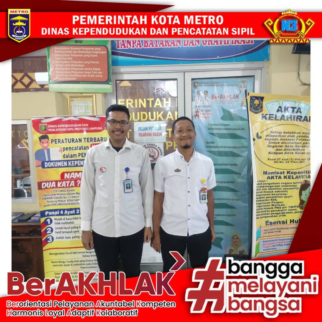 Pegawai Teladan Disdukcapil Kota Metro