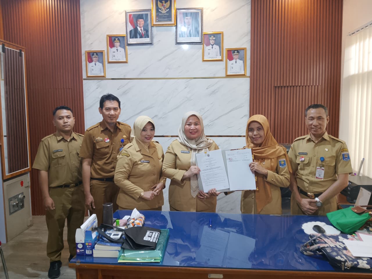 Penandatanganan PKS antara Disdukcapil Kota Metro dengan Dinas Sosial dan Pemberdayaan Masyarakat Kota Metro
