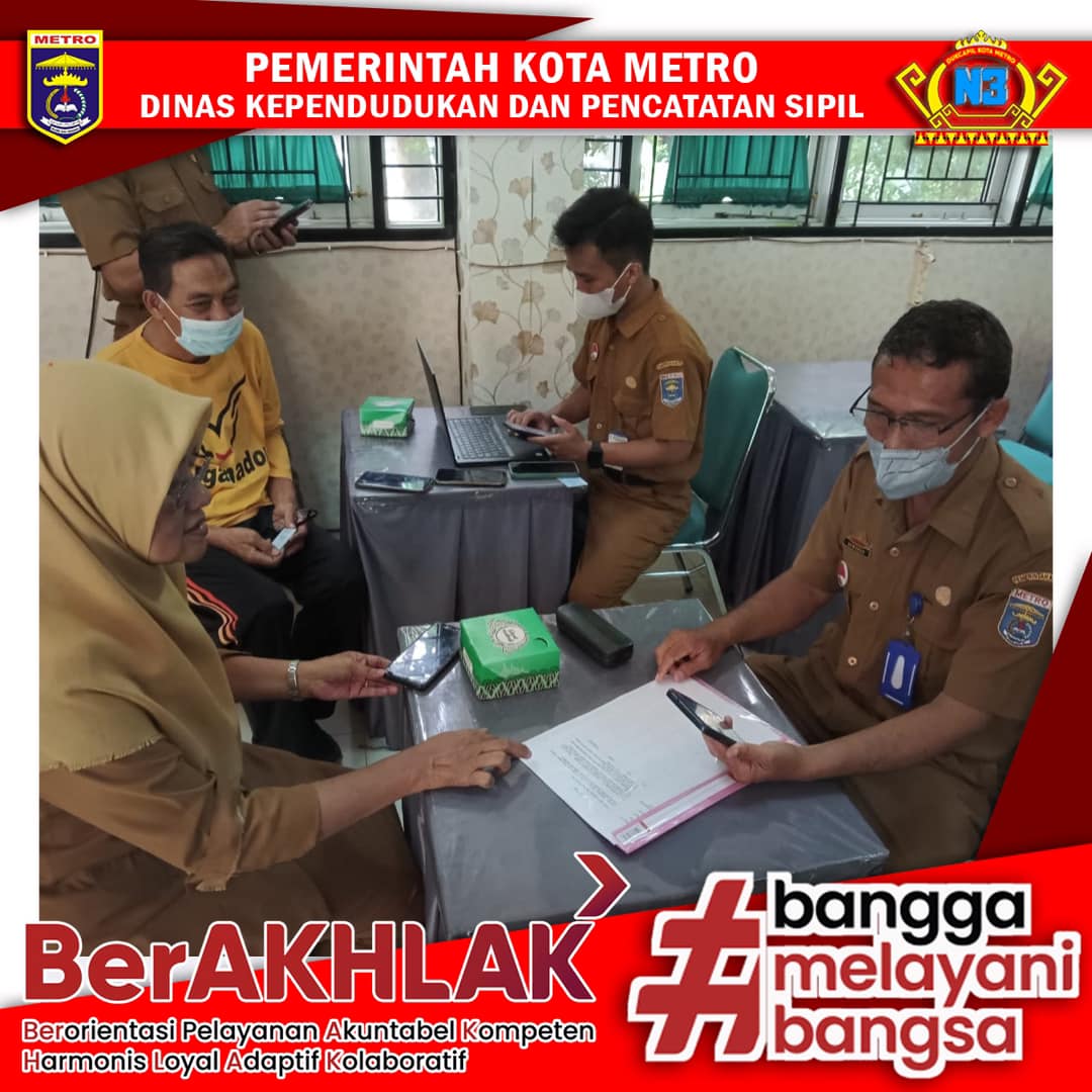 Jemput Bola pelayanan Pembuatan Identitas Kependudukan Digital (IKD) ke Sekolah se Kota Metro