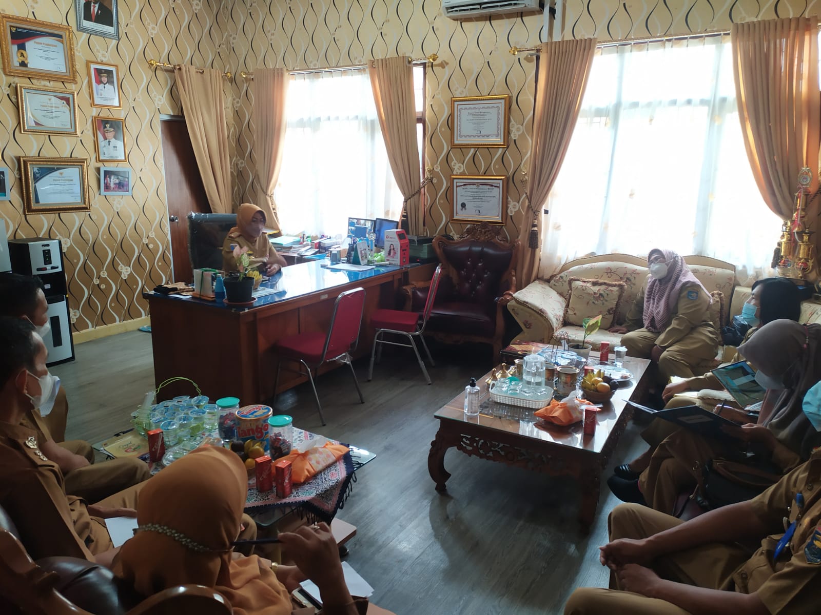 Kunjungan  dari Direktorat Jenderal Kependudukan dan Pencatatan Sipil dalam rangka Monitoring dan Evaluasi Pelaksanaan Kebijakan Pemanfaatan Data dan Dokumen Kependudukan
