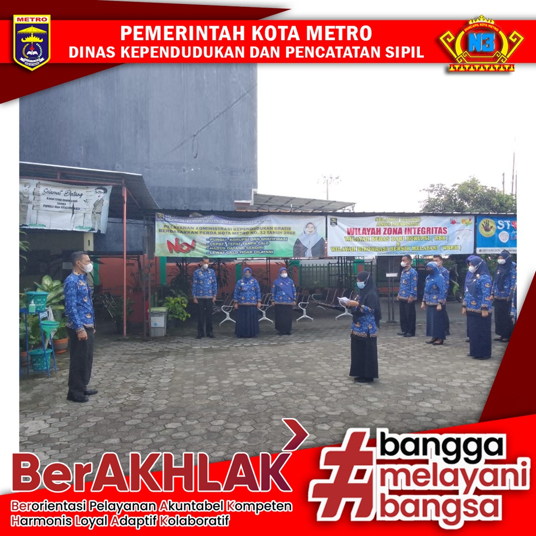 Apel Pagi Dinas Dukcapil Kota Metro