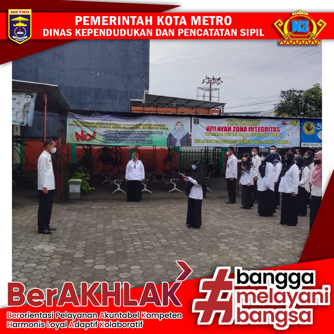 Apel Pagi Dinas Dukcapil Kota Metro