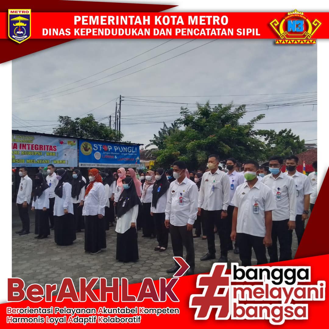 Apel Pagi Dinas Dukcapil Kota Metro