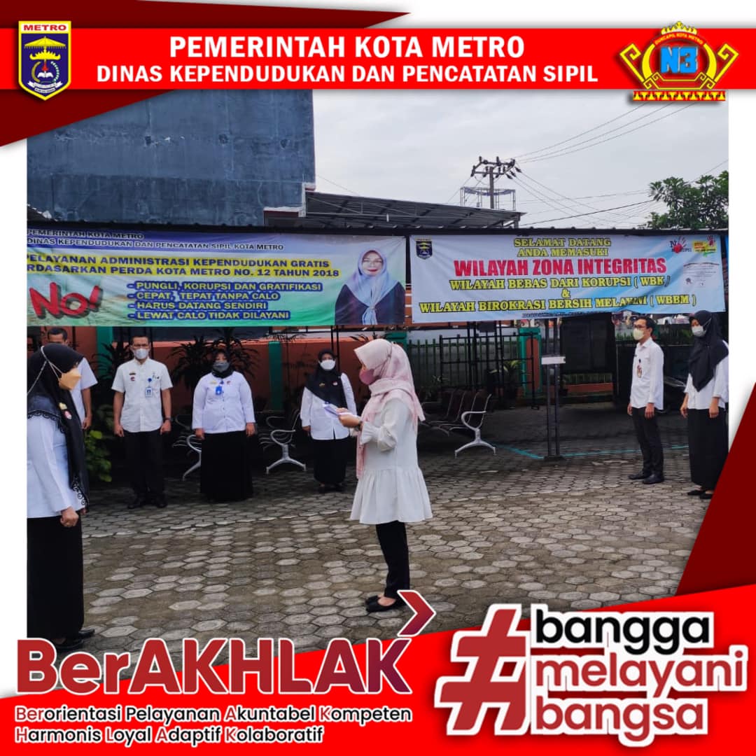 Apel Pagi Dinas Dukcapil Kota Metro