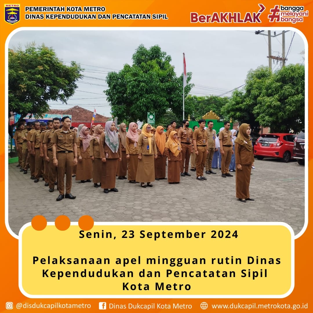 Kabid PIAK Pimpin Apel Mingguan Dukcapil