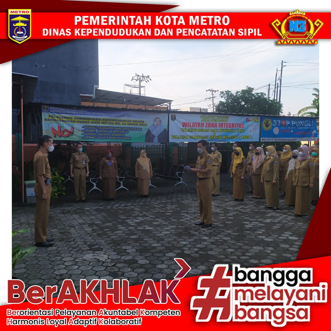 Apel Pagi Dinas Dukcapil Kota Metro