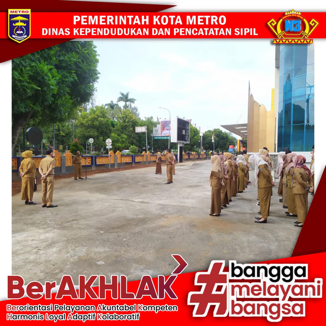 Pelaksanaan Apel Pagi di Mal Pelayanan Publik Kota Metro