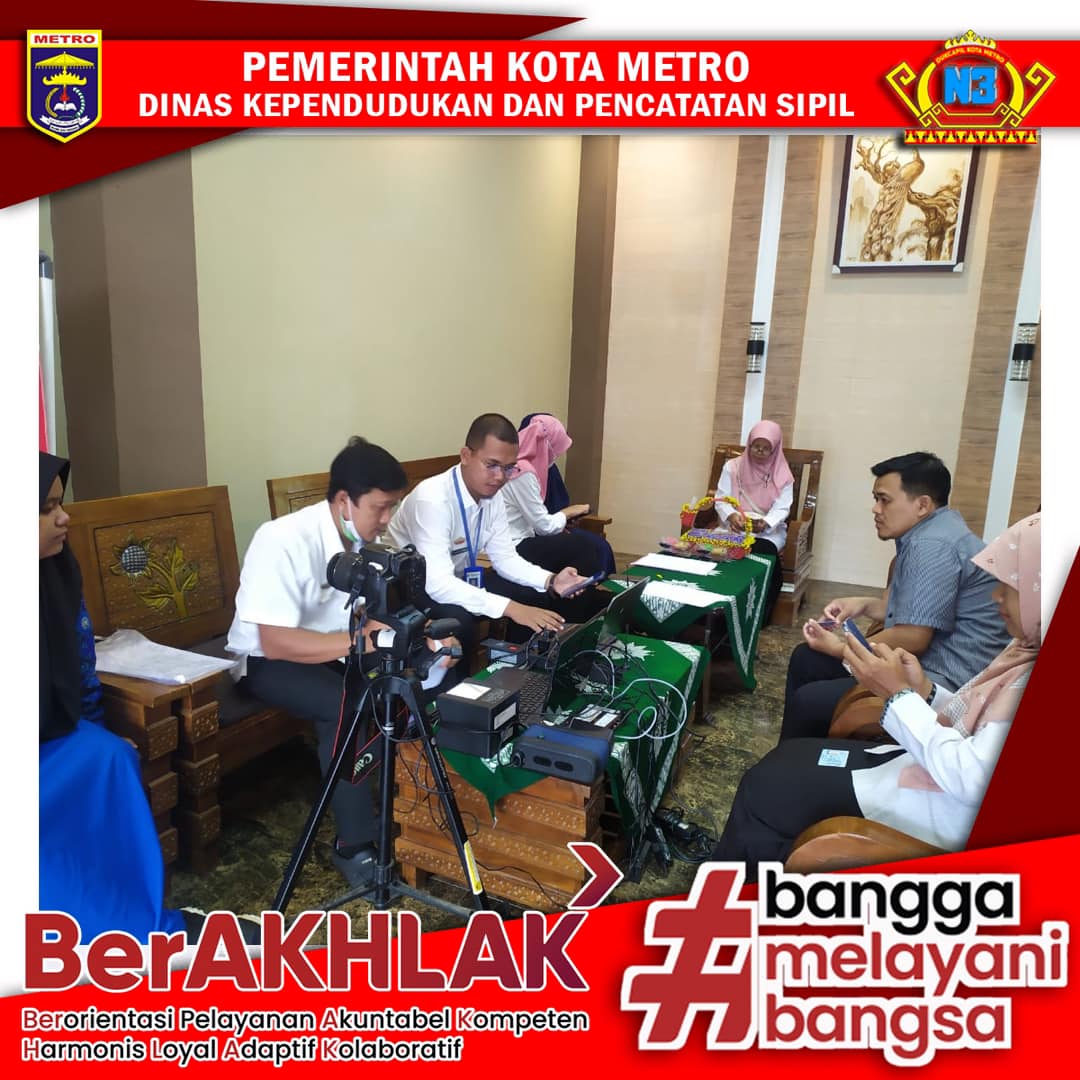 Perekaman KTP-el Keliling dan Pembuatan IKD ke Sekolah se Kota Metro